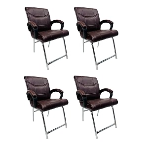 goyal steel amp furniture executive office visitor chair home study reception school chair with arm rest and cushioned seat back 4 coffee h frame