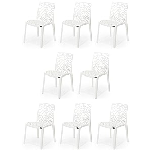 goyal steel amp furniture plastic chair outdoor without arm chair jali gloss finish standard chair for home reception study office plastic chair 8 white standard