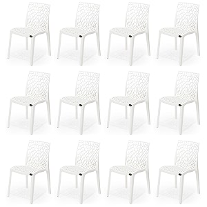 goyal steel amp furniture plastic web chair outdoor without arm chair jali gloss finish standard chair for home reception study office plastic chair 12 white standard