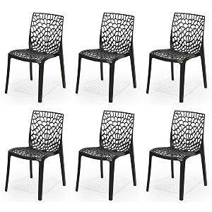 goyal steel amp furniture plastic web chair outdoor without arm chair jali gloss finish standard chair for home reception study office plastic chair 6 black standard