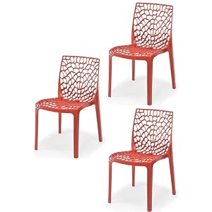 goyal steel amp furniture plastic web designeroutdoor without arm chair jali gloss finish standard chair for home reception study office plastic chair 3 red standard
