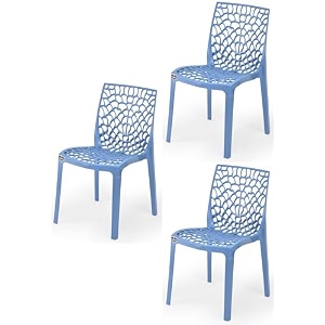 goyal steel amp furniture plastic web designer outdoor without arm chair jali gloss finish standard chair for home reception study office plastic chair 3 blue standard