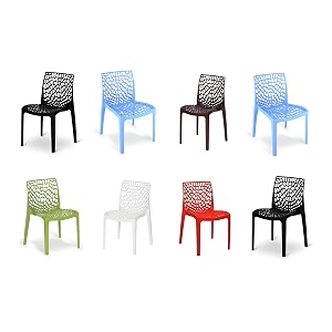 goyal steel amp furniture plastic web designer chair - outdoor without arm jali gloss finish for home reception study office 8 mix standard