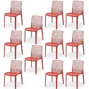 goyal steel amp furniture plastic web designer outdoor without arm chair jali gloss finish standard chair for home reception study office plastic chair 11 red standard