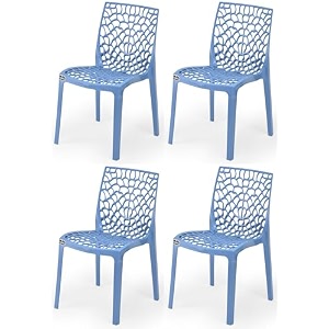 goyal steel amp furniture plastic web designer outdoor without arm chair jali gloss finish standard chair for home reception study office plastic chair 4 blue standard