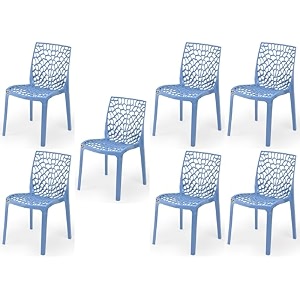 goyal steel amp furniture plastic web designer outdoor without arm chair jali gloss finish standard chair for home reception study office plastic chair 7 blue standard