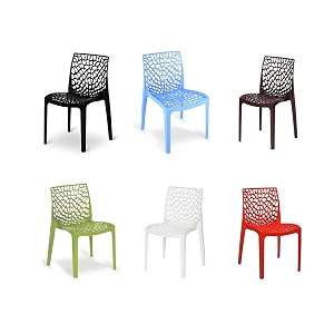 goyal steel amp furniture plastic web chair outdoor without arm chair jali gloss finish standard chair for home reception study office plastic chair 6 mix standard