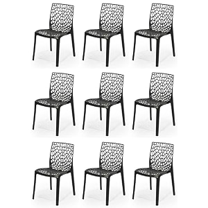 goyal steel amp furniture plastic web chair outdoor without arm chair jali gloss finish standard chair for home reception study office plastic chair 9 black standard