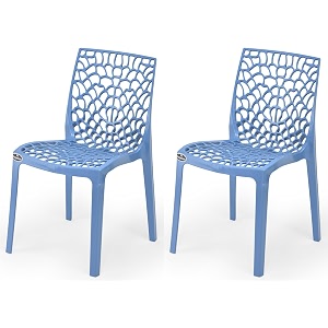 goyal steel amp furniture plastic web chair outdoor without arm chair jali gloss finish standard chair for home reception study office plastic chair 2 blue standard