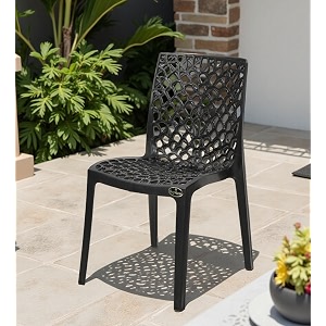 goyal steel amp furniture plastic web chair outdoor without arm chair jali gloss finish standard chair for home reception study office plastic chair 1 black standard