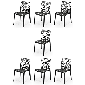 goyal steel amp furniture plastic web chair outdoor without arm chair jali gloss finish standard chair for home office plastic chair set of 7 black
