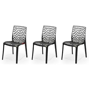 goyal steel amp furniture plastic web chair outdoor without arm chair jali gloss finish standard chair for home reception study office plastic chair 12 black standard