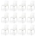 Goyal steel &amp; furniture Plastic Web Chair Outdoor Without Arm Chair (Jali) Gloss Finish Standard Chair for Home Reception Study Office Plastic Chair (12, White, Standard)