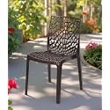 Goyal steel &amp; furniture Plastic Web Chair Outdoor Without Arm Chair (Jali) Gloss Finish Standard Chair for Home Reception Study Office Plastic Chair (1, Brown, Standard)