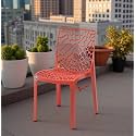 Goyal steel &amp; furniture Plastic Web Chair Outdoor Without Arm Chair (Jali) Gloss Finish Standard Chair for Home Reception Study Office Plastic Chair (8, Red, Standard)