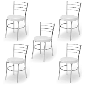 goyal steel amp furniture steel dining chair with cushion comfortable multi-purpose chair heavy duty for caf study hostel restaurant home office 5 grey standard