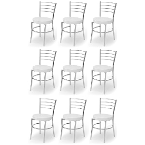 goyal steel amp furniture steel dining chair with cushion comfortable multi-purpose chair heavy duty for caf study hostel restaurant home office 9 grey standard