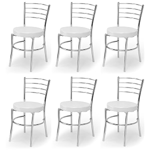 goyal steel amp furniture steel dining chair with cushion comfortable multi-purpose chair heavy duty for caf study hostel restaurant home office 6 grey standard