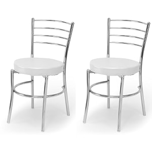 goyal steel amp furniture steel dining chair with cushion comfortable multi-purpose chair heavy duty for caf study hostel restaurant 2 grey standard
