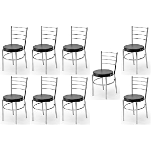 goyal steel amp furniture steel dining chair with cushion comfortable multi-purpose chair heavy duty for caf study hostel restaurant home office 9 black standard