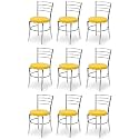 Goyal steel &amp; furniture Steel Dining Chair with Cushion Comfortable Multi-Purpose Chair Heavy Duty for Café, Study, Hostel, Restaurant (2, Yellow, Standard)