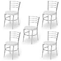 Goyal steel &amp; furniture Steel Dining Chair with Cushion Comfortable Multi-Purpose Chair Heavy Duty for Café, Study, Hostel, Restaurant (5, Grey, Standard)