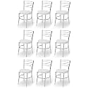 Goyal steel &amp; furniture Steel Dining Chair with Cushion Comfortable Multi-Purpose Chair Heavy Duty for Café, Study, Hostel, Restaurant (2, Grey, Standard)