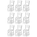 Goyal steel &amp; furniture Steel Dining Chair with Cushion Comfortable Multi-Purpose Chair Heavy Duty for Café, Study, Hostel, Restaurant, Home, Office (9, Grey, Standard)