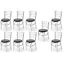 Goyal steel &amp; furniture Steel Dining Chair with Cushion Comfortable Multi-Purpose Chair Heavy Duty for Café, Study, Hostel, Restaurant, Home, Office (1, Black, Standard)