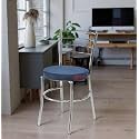 Goyal steel &amp; furniture Steel Dining Chair with Cushion Comfortable Multi-Purpose Chair Heavy Duty for Café, Study, Hostel, Restaurant (1, Blue, Standard)