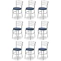 Goyal steel &amp; furniture Steel Dining Chair with Cushion Comfortable Multi-Purpose Chair Heavy Duty for Café, Study, Hostel, Restaurant (1, Blue, Standard)