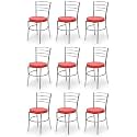 Goyal steel &amp; furniture Steel Dining Chair with Cushion Comfortable Multi-Purpose Chair Heavy Duty for Café, Study, Hostel, Restaurant (2, Red, Standard)
