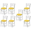 Goyal steel &amp; furniture Steel Dining Chair with Cushion Comfortable Multi-Purpose Chair Heavy Duty for Café, Study, Hostel, Restaurant (7, Yellow, Standard)