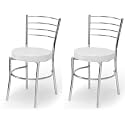 Goyal steel &amp; furniture Steel Dining Chair with Cushion Comfortable Multi-Purpose Chair Heavy Duty for Café, Study, Hostel, Restaurant, Home, Office (2, Grey, Standard)