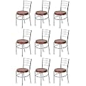 Goyal steel &amp; furniture Steel Dining Chair with Cushion Comfortable Multi-Purpose Chair Heavy Duty for Café, Study, Hostel, Restaurant, Home, Office (2, Brown, Standard)