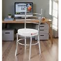 Goyal steel &amp; furniture Steel Dining Chair with Cushion Comfortable Multi-Purpose Chair Heavy Duty for Café, Study, Hostel, Restaurant (2, Grey, Standard)
