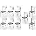 Goyal steel &amp; furniture Steel Dining Chair with Cushion Comfortable Multi-Purpose Chair Heavy Duty for Café, Study, Hostel, Restaurant, Home, Office (9, Black, Standard)