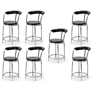 goyal steel amp furniture stool chair comfortable executive office visitor chair study with cushion seat amp steel frame 7 black standard