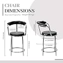 Goyal steel &amp; furniture Exclusive Stainless Steel Multipurpose Stool with Footrest -Modern Comfortable Cushioned Chair for Bar, Cafe, Salon, Reception, Outdoors (1, Black)