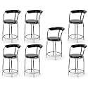 Goyal steel &amp; furniture Stool Chair Comfortable Executive Office Visitor Chair Study with Cushion seat &amp; Steel Frame (7, Black, Standard)