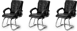 goyal steel  furniture industries ultimate comfort chair visitor cushion chair for home office leatherette office arm chair