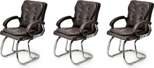 goyal steel  furniture industries ultimate comfort chair visitor cushion chair for home office leatherette office arm chair