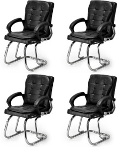 goyal steel  furniture industries ultimate comfort chair visitor cushion chair for home office leatherette office arm chair