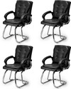 Goyal Steel & Furniture Industries Ultimate Comfort chair Visitor Cushion Chair for home office Leatherette Office Arm Chair