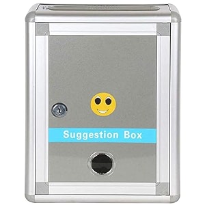 goyal suggestion box donation boxletter boxfeedbackmail box with key lock 2 keys deskwall mount 28x20x10cm