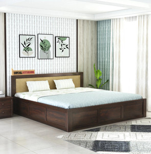 goyalinterior sheesham wood bed for bedroomhotelwooden cotbed with box storage king box bed solid wood king box bed 20574 cm x 1905 cm 675 ft x 625 ft finish color - walnut delivery condition - diydo-it-yourself
