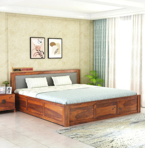 goyalinterior sheesham wood box bedcotwooden palaung with storage for bedroomhomehotel solid wood king box bed 20574 cm x 1905 cm 675 ft x 625 ft finish color - honey-gy delivery condition - diydo-it-yourself