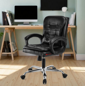 goyalson comfortable swivel office chair adjustable height  breathable mesh leatherette office adjustable arm chair black optional installation available
