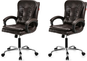 goyalson comfortable swivel office chair adjustable height  breathable mesh leatherette office adjustable arm chair coffee set of 2 optional installation available