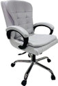 GOYALSON Comfortable Swivel Office Chair Adjustable Height & Breathable Mesh Leatherette Office Adjustable Arm Chair (White, Set of 2, Optional Installation Available)